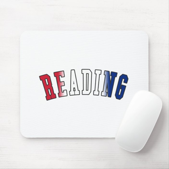Reading in United Kingdom National Flag Colors Mousepad