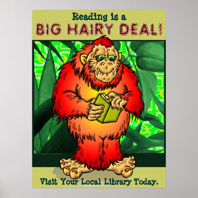 Reading is a Big Hairy Deal! Poster (Front)