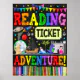 Reading is a Ticket to Adventure Classroom Poster | Zazzle