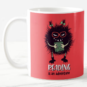 Reading is adventure funny teacher coffee mug