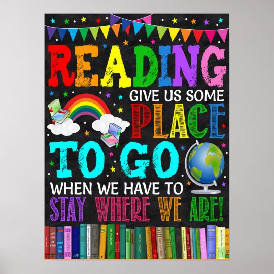 Reading is an Adventure Classroom Poster | Zazzle.com