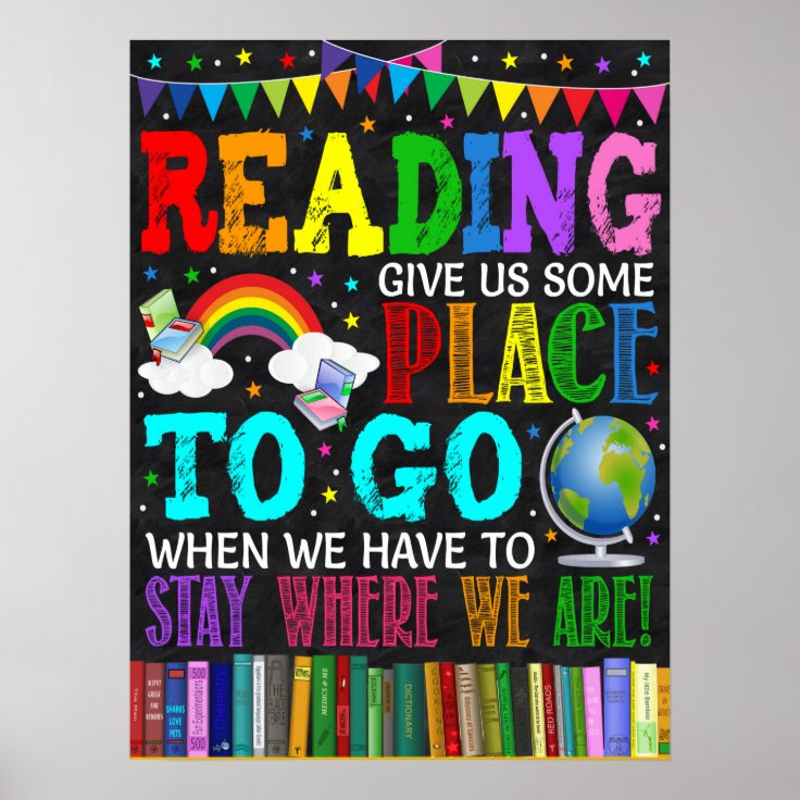 Reading is an Adventure Classroom Poster | Zazzle