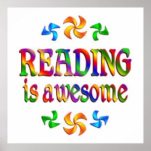 Reading is Awesome Poster
