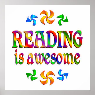 Reading is Awesome Poster
