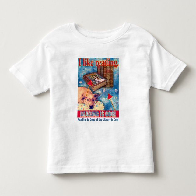 READING IS COOL TODDLER T-SHIRT (Front)