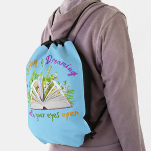 Reading Is Dreaming Floral Book Backpack