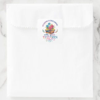 Reading Is Dreaming....  Square Sticker