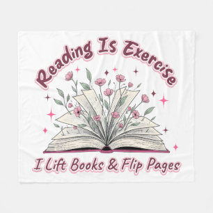 Reading Is Exercise.... Fleece Blanket