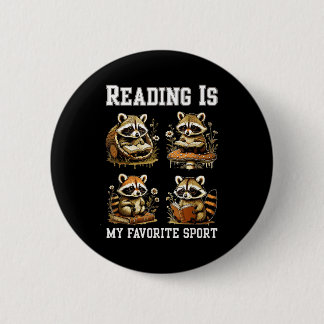 Reading is favorite sport cottagecore funny button