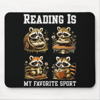 Reading is favorite sport cottagecore funny mouse pad