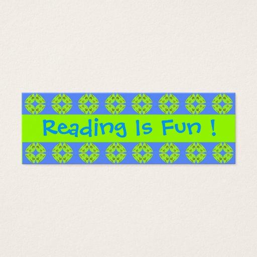 Customizable Reading Is Fun Bookmarks Business Cards