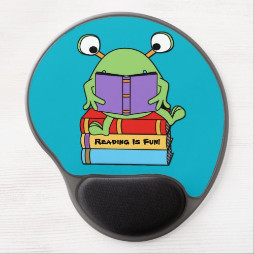 Reading Is Fun Cute Book Loving Alien Mouse Pad