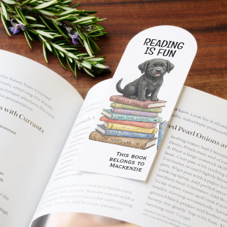 Reading is Fun Cute Labrador Puppy Dog Themed Bookmarks