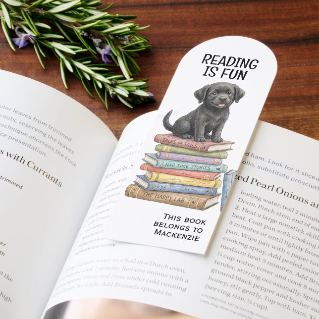 Reading is Fun Cute Labrador Puppy Dog Themed Bookmarks (Book)