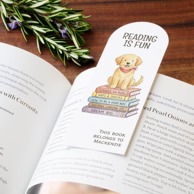Reading is Fun Cute Puppy Dog Themed Bookmarks (Book)