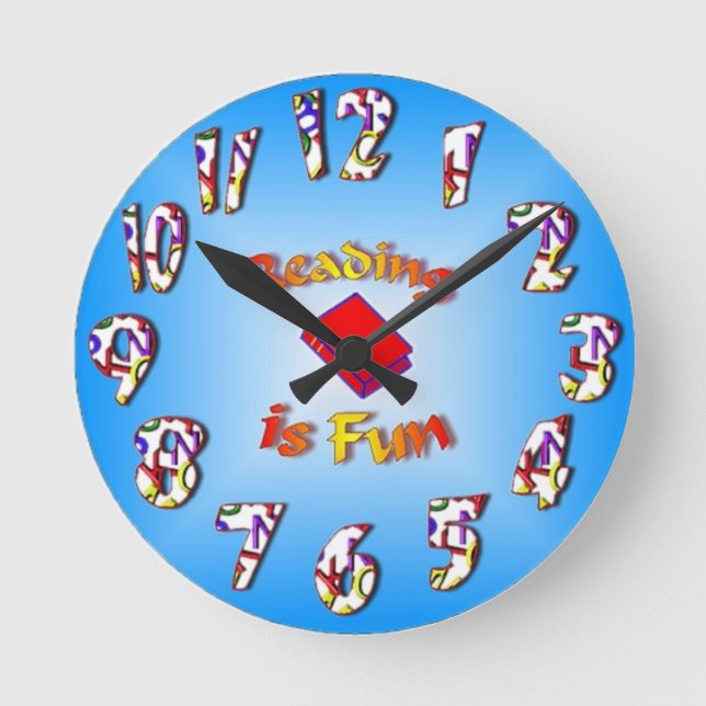 Reading is Fun Round Clock (Front)