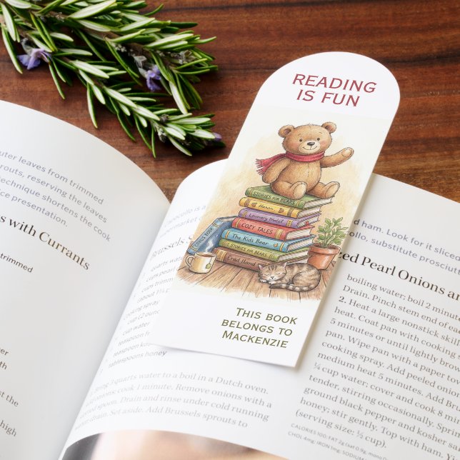 Reading is Fun Teddy Bear Themed Bookmarks (Book)