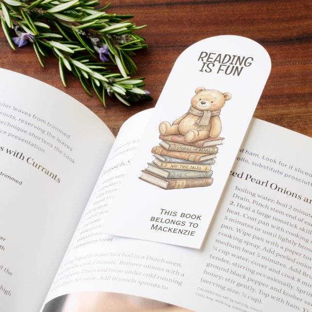 Reading is Fun Teddy Bear Themed Bookmarks (Book)