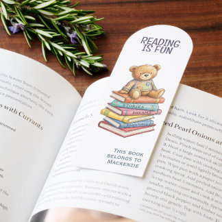 Reading is Fun Teddy Bear Themed Bookmarks