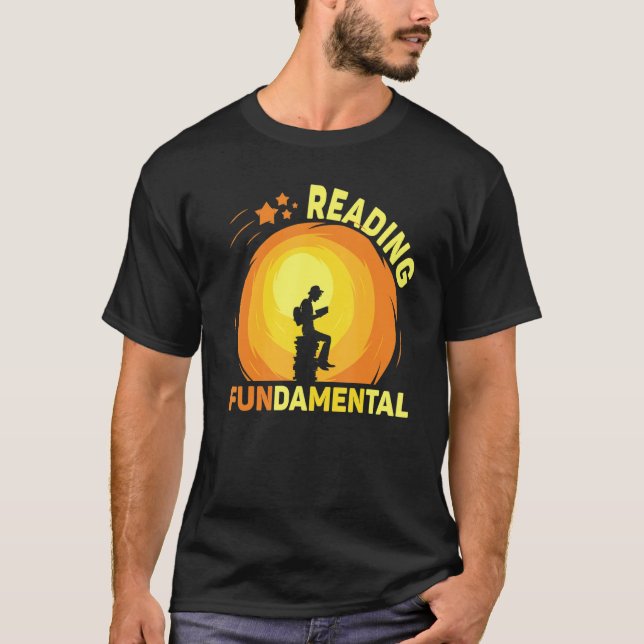 Reading Is Fundamental Geeky Bookworm Poetry Liter T-Shirt (Front)