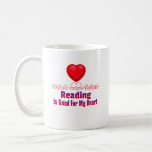 Reading is Good for My Heart Coffee Mug
