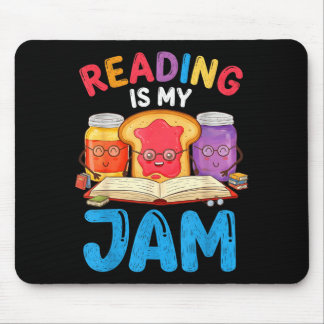 Reading is jam funny love to read books girls boys mouse pad