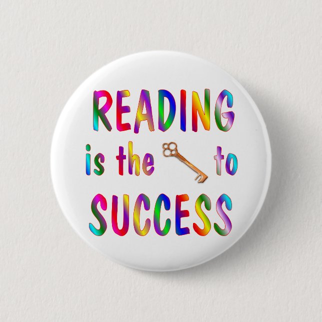 Reading is Key to Success Pinback Button (Front)