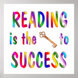 Reading is Key to Success Poster