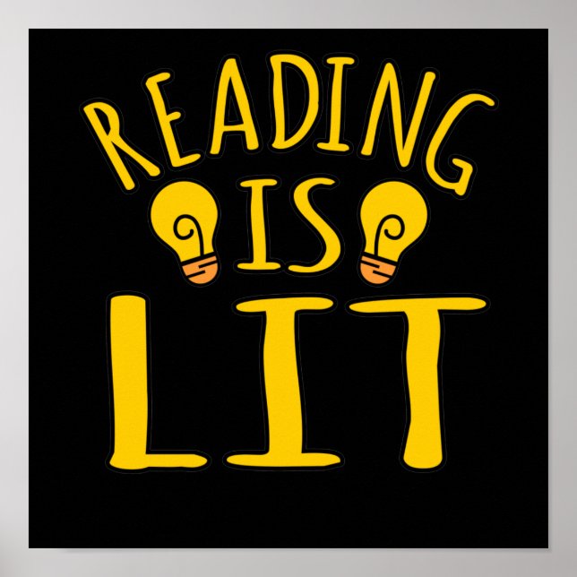 Reading Is Lit English Language Teacher Student Poster (Front)