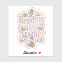 Reading is magic - cozy book lover reading
