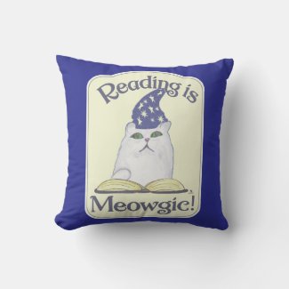 Reading is Magical Cat Fun Cartoon Art