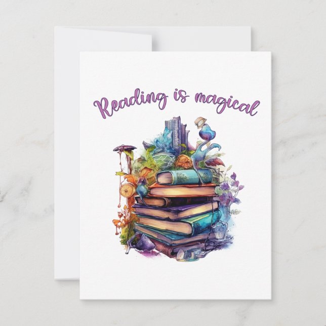 Reading is Magical Note Card (Front)
