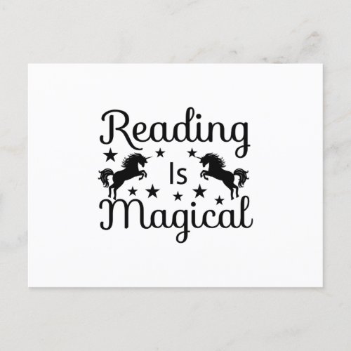 Reading is magical postcard