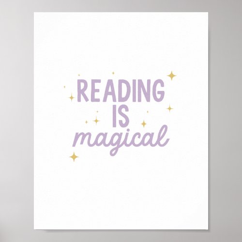 Reading is Magical Poster _ Purple