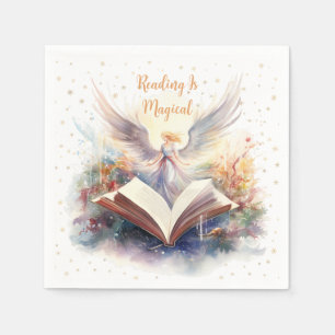 Reading is Magical Snowflake, Book Lover Napkins
