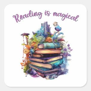 Reading is Magical Square Sticker