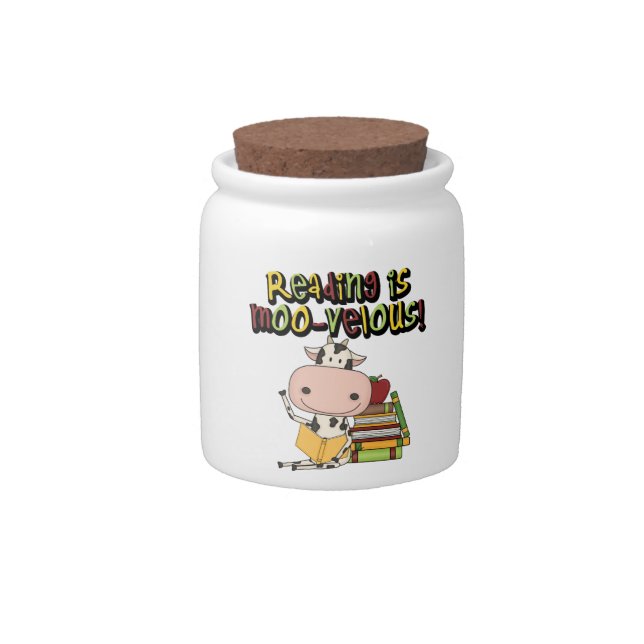 Reading is Moo-velous Candy Jar (Front)
