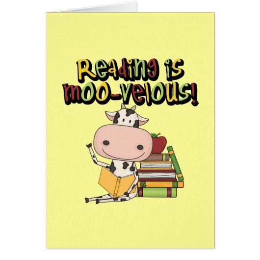 Reading is Moo-velous Cards (Front)