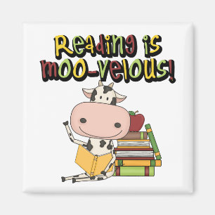 Reading is Moo-velous Magnet