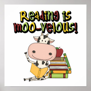 Reading is Moo-velous Poster