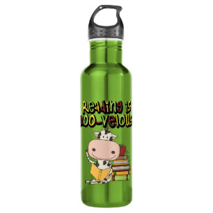 Reading is Moo-velous Stainless Steel Water Bottle