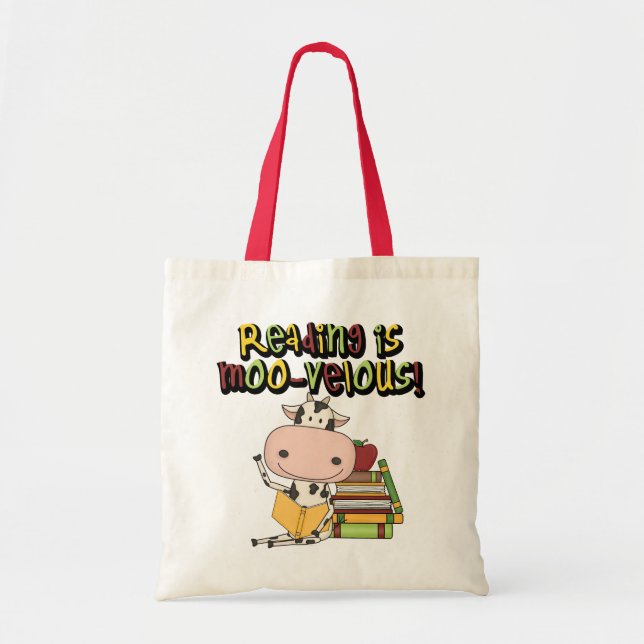 Reading is Moo-velous Tote Bag (Front)