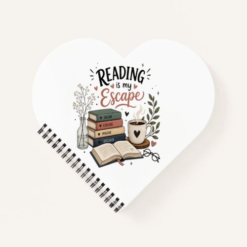 Reading Is My Escape - Cozy Book Lover notebook