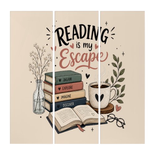 Reading Is My Escape - Cozy Book Lover Planner Triptych