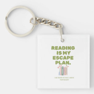 Reading is My Escape Plan - Cozy Book Lover's Desi Keychain