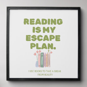 Reading is My Escape Plan - Cozy Book Lover's Desi Peel And Stick Photo Tile