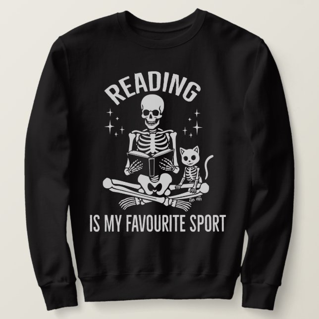 Reading Is My Favorite Sport Bookworm Library Cozy Sweatshirt (Design Front)