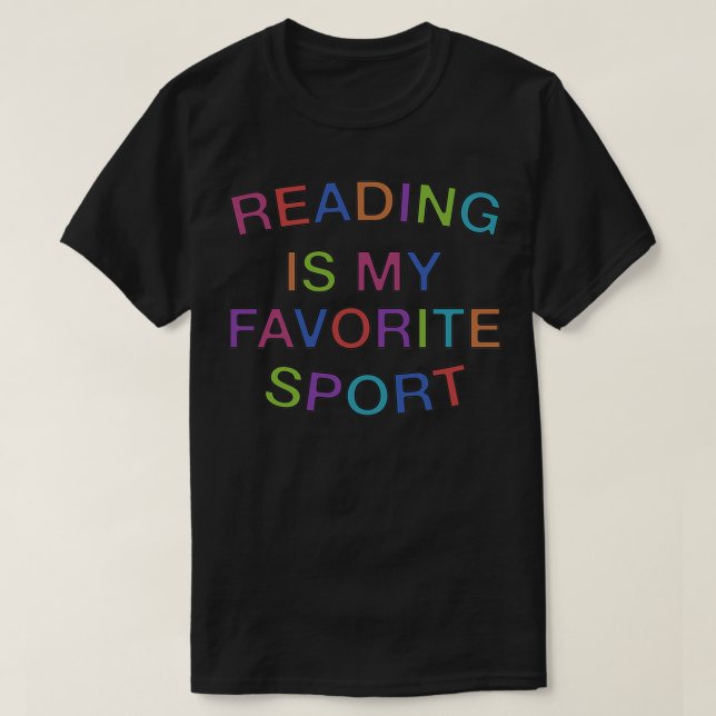 Reading Is My Favorite Sport Classic TShirt (Design Front)
