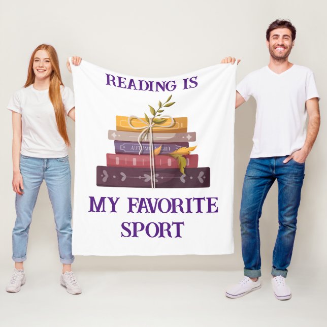 Reading Is My Favorite Sport  Fleece Blanket (In Situ)