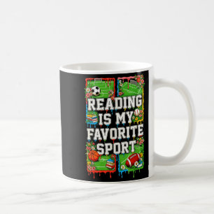 Reading is my favorite sport funny introvert  coffee mug